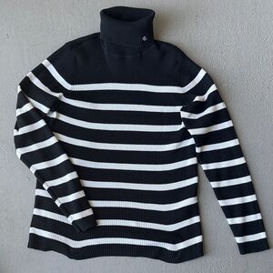 Ralph Lauren Black Ribbed Turtleneck Sweater